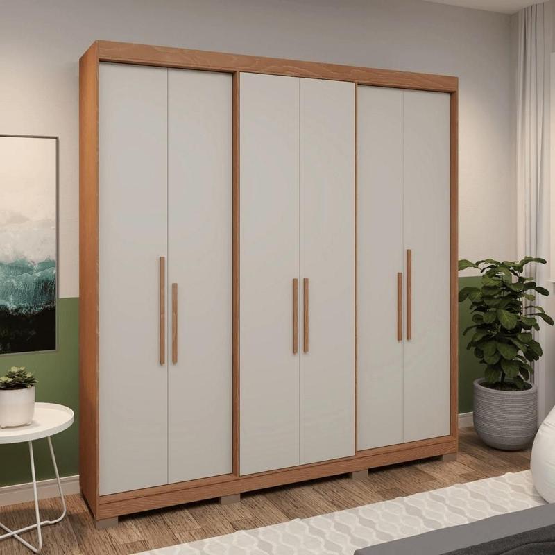 ちゃーウィスパー170cc264枚 Guarda Roupa Casal 6 Portas 2 Gavetas Veracruz Naturalle/off White
